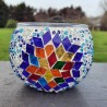 Coloured Glass Candle Holder - Hand-Crafted in Turkey