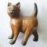 Cat Power Animal Statue - Hand carved wood