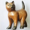 Cat Power Animal Statue - Hand carved wood