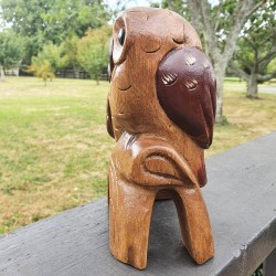 Love Owls Power Animal Statue - Hand carved