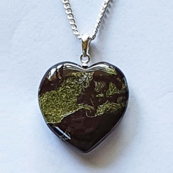 Dragonblood Jasper - Heart pendant - thecrystalrainbow.co.nz
